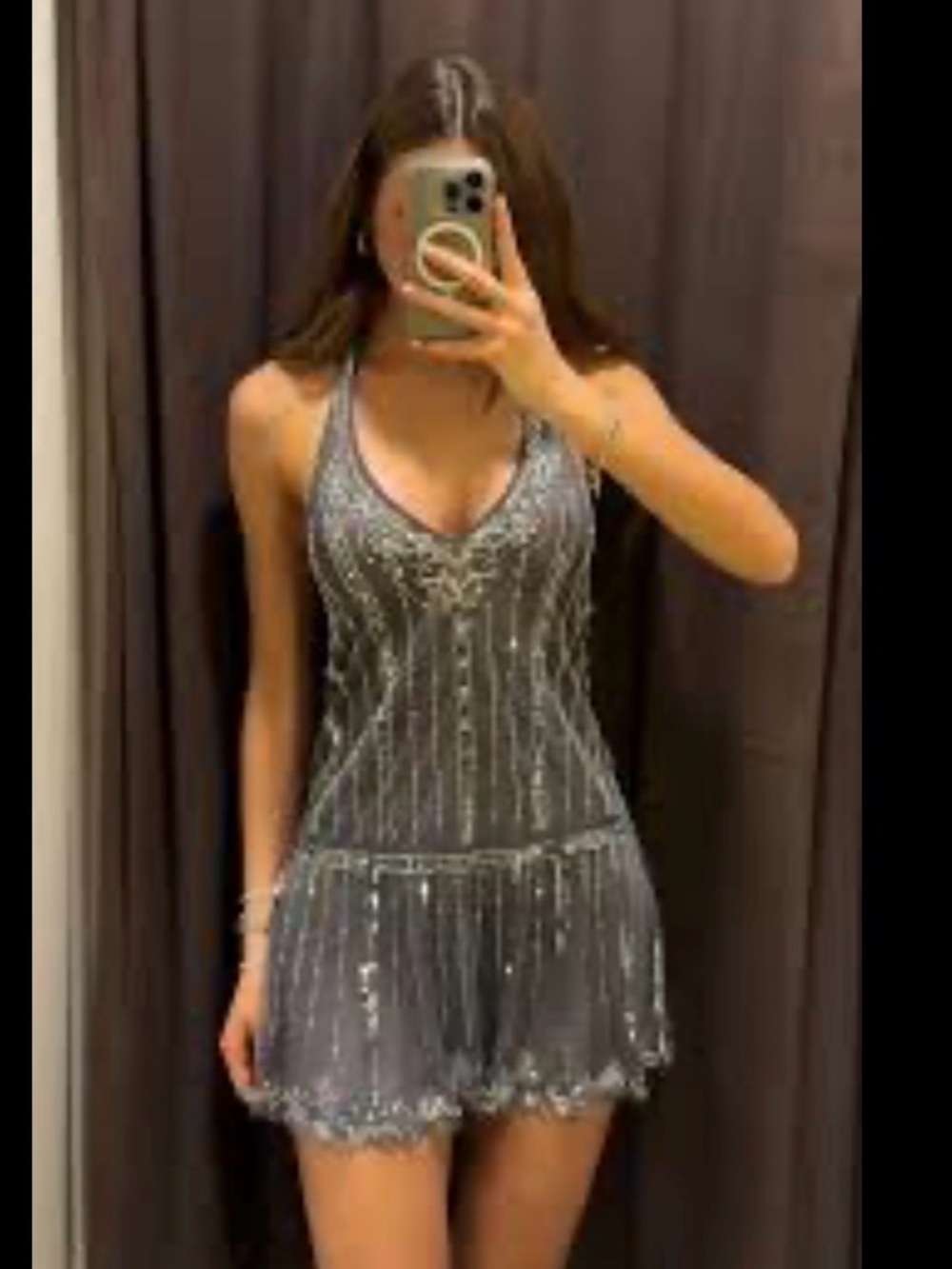 🔥🔥Zara sequin Silver  Dress
